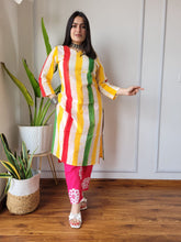 New Exclusive Hand  block printed Stitched Cotton  Kurtis with Pant